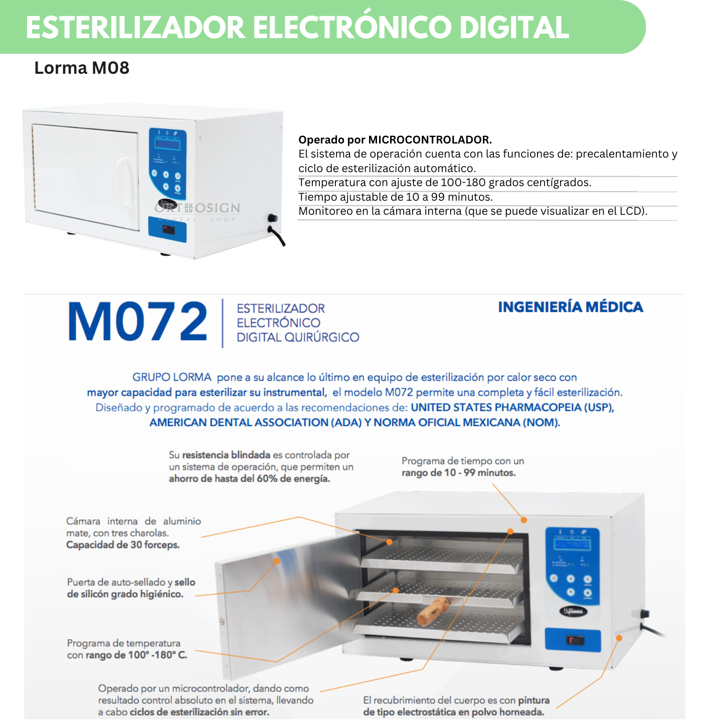 Esterilizador Electrónico Digital Lorma M08